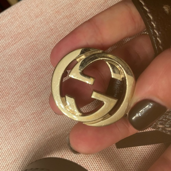 Gucci interlocking red and green leather belt - Picture 6 of 7